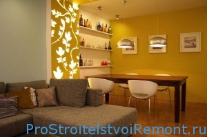 Дизайн гостиной в желтом цвете фото