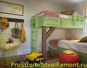 мебель для детской комнаты с двухъярусной кроватью для мальчиков фото