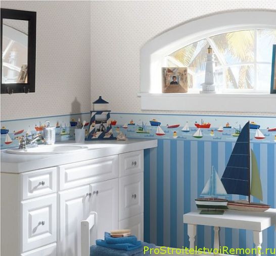 Детская комната в морском стиле фото