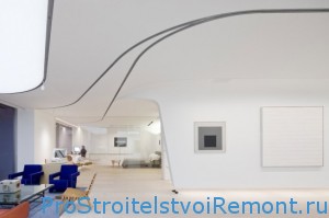 Современный дизайн подвесного потолка из гипсокартона фото