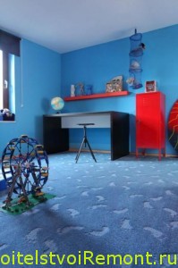 Теплое ковровое покрытие в детской комнате фото
