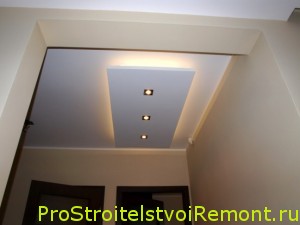 Точечное освещение подвесного потолка фото