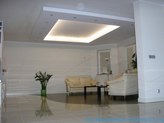 Дизайн подвесного потолка фото с подсветкой