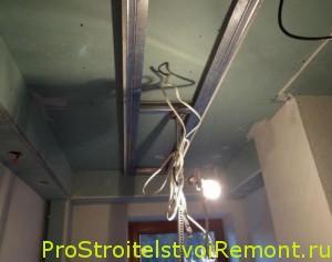 Установка электричества ванной комнате в потолок фото