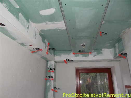 Дизайн подвесного потолка из гипсокартона в ванной комнате своими руками фото