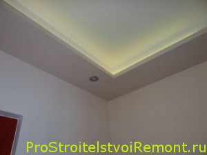 Светодиодное освещение подвесного потолка из гипсокартона фото