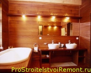 Дизайн ванной комнаты и освещение в ванной фото