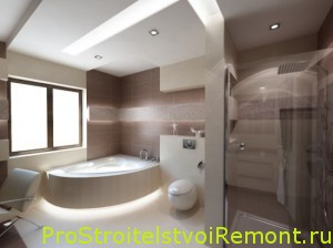 Дизайн ванной комнаты с подсветкой в ванне фото