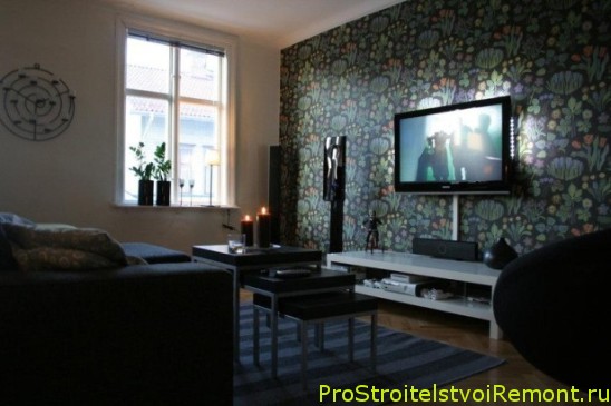 Дизайн интерьера гостиной с телевизором фото