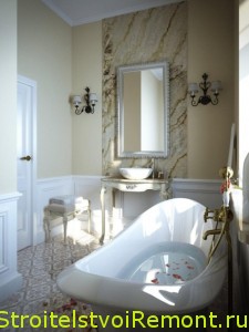 Современный дизайн маленькой ванной комнаты фото