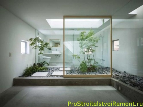 японский стиль ванной комнаты