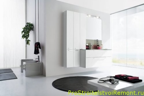 Красивый дизайн белой ванной комнаты фото