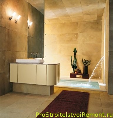 Дизайн ванной комнаты со встроенной в пол ванной комнатой фото
