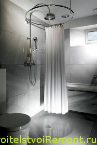 Стильный дизайн и интерьер ванной комнаты с душевой кабиной фото