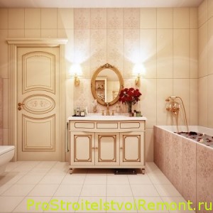 Современная ванная комната в русском стиле