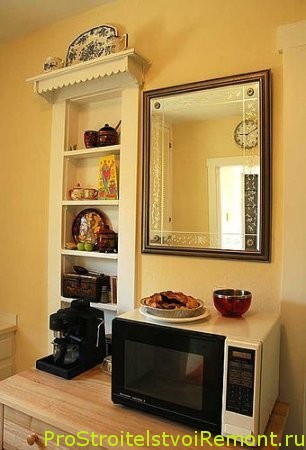 Повесить Зеркало на кухне фото